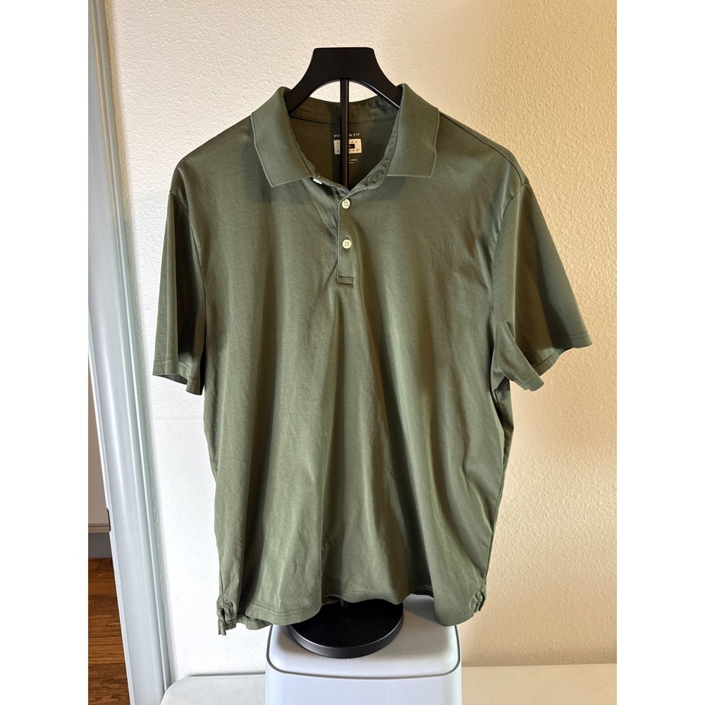 Joseph Abboud Mens Modern Fit Polo Shirt Green Size L